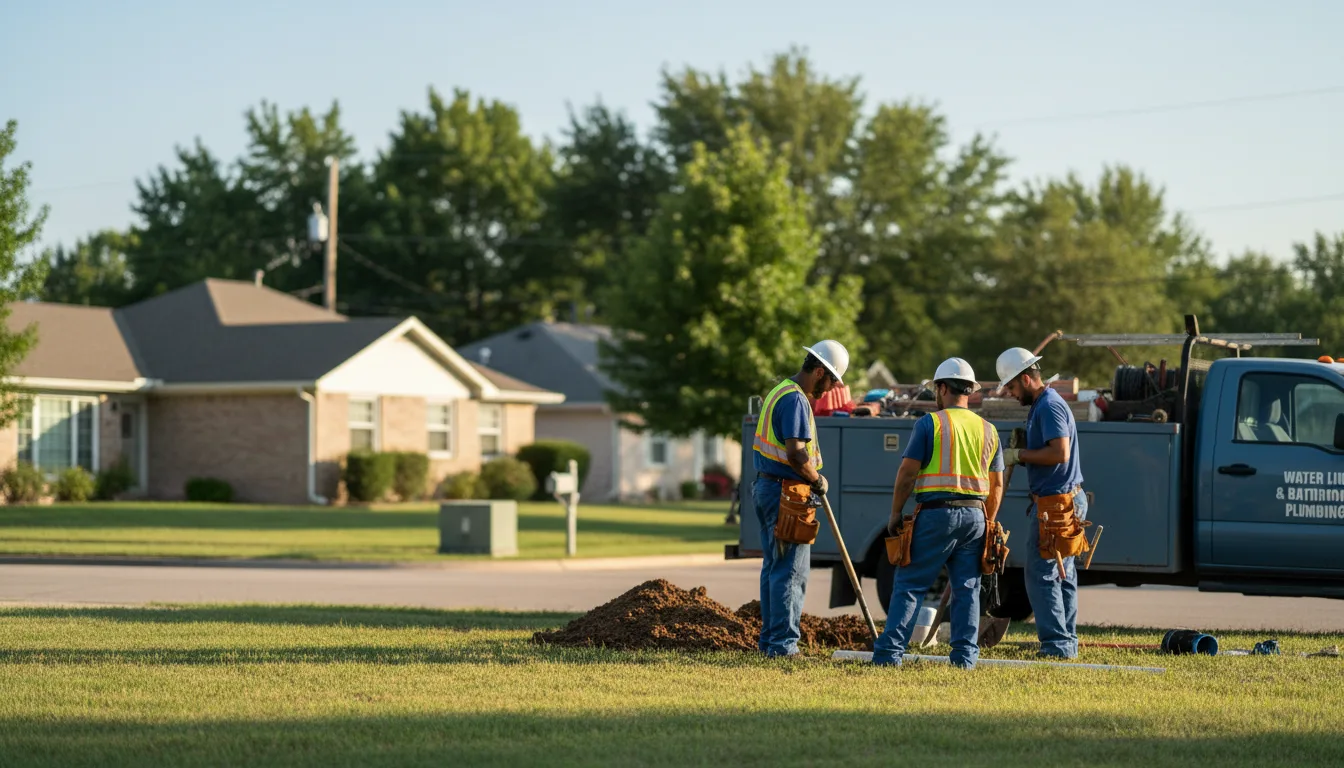 Residential water line and bathroom plumbing service in Summitville, OH